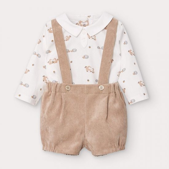 Mayoral Shirt and Short Dungarees Style 2214