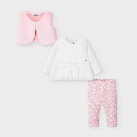 Mayoral Pink 3 Piece Leggings Set Style 2784