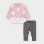 Mayoral Pink Jumper and Grey Leggings Set Style 2790