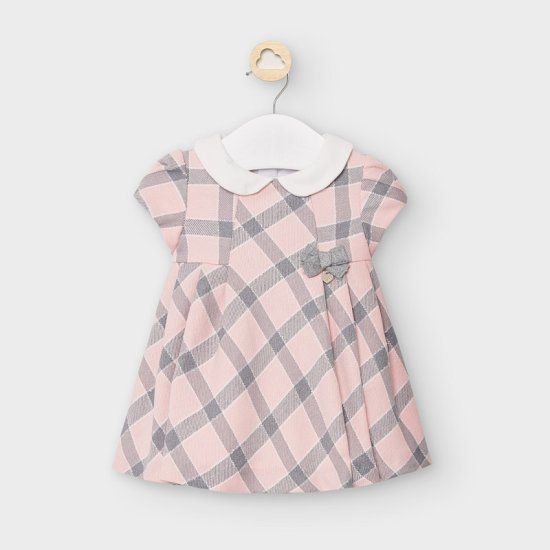 Mayoral Pink/Grey Checked Dress Style 2870