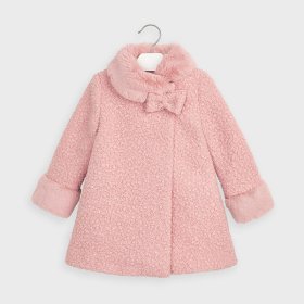 Mayoral Pink Boucle Coat Style 4411