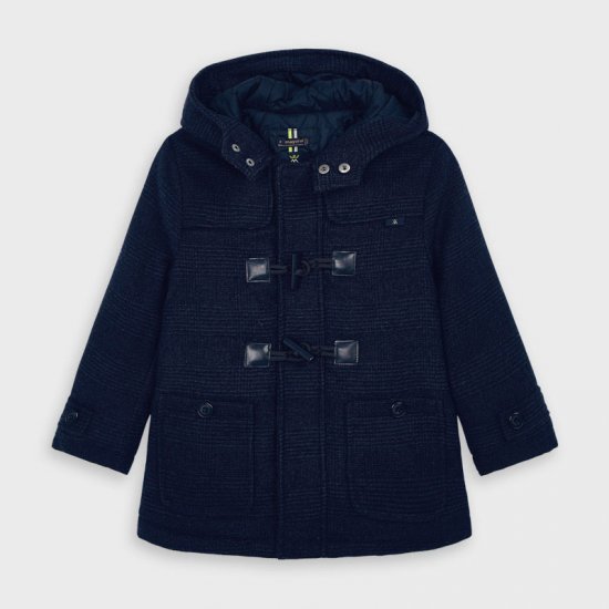 Mayoral Navy Checked Duffle Coat Style 4480