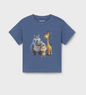 Mayoral S/S Animal Print T-Shirt Style 1008 - Cobalt