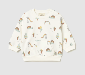 Mayoral Graphic All-over Print Sweatshirt Style 1487 - Rice