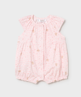 Mayoral Print Gathered Romper Style 1707 - Baby Rose