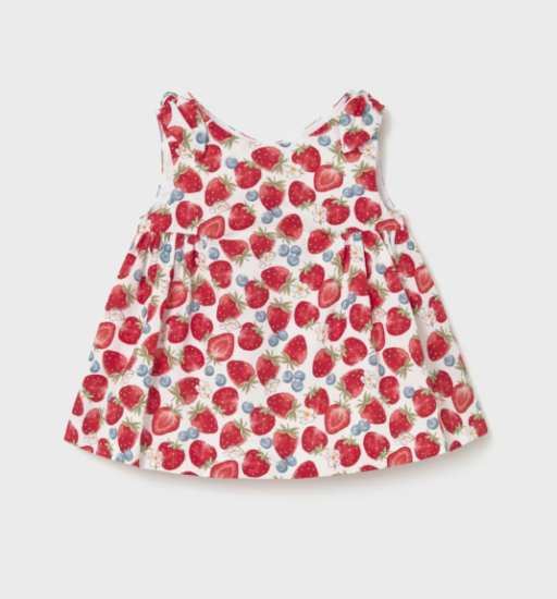 Mayoral Strawberry Printed Sundress Style 1811 - Red