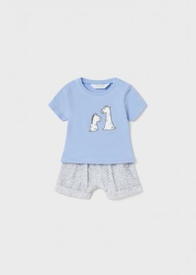 Mayoral 2 Piece T-Shirt/Shorts Style 1253 - Pale Blue