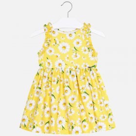 Mayoral Lemon Daisy Print Dress Style 3951