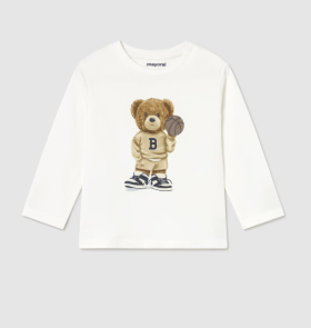 Mayoral Baby Bear L/S T-Shirt Style 2058 - Cream