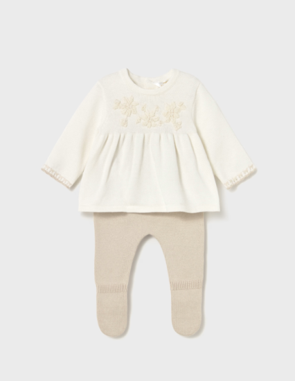 Mayoral Knitted Top & Leggings Boxed Set Style 2553 - Soy
