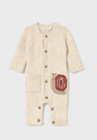 Mayoral Knitted Romper with Snail Design Style 2614 - Off White