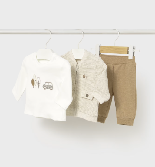 Mayoral 3-Piece Tracksuit Car Design Style 2622 - Toffee