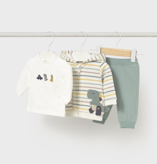 Mayoral 3-Piece Tracksuit Dinosaur Design Style 2623 - Ice