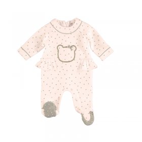 Mayoral Polka Dot Onesie with Frill Trim Style 2657 - Rose
