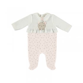 Mayoral Frilled Onesie with Teddy Applique Style 2663 - Pink