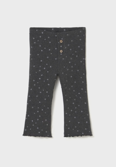 Mayoral Ribbed Flared Flower Print Leggings Style 2735 - Lead