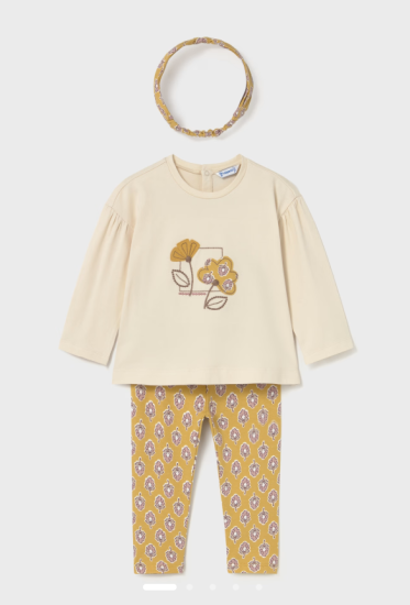 Mayoral Legging Set with Headband Style 2744 - Honey