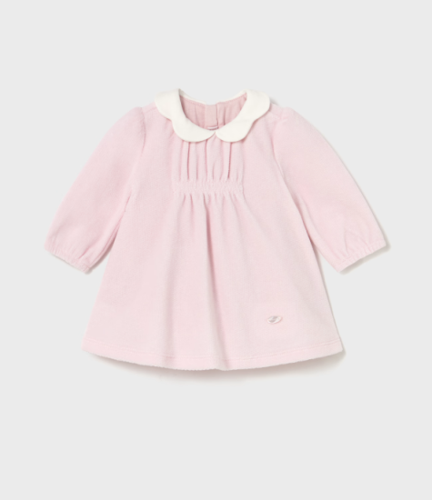 Mayoral Gathered Panel Collared Dress Style 2805 - Baby Pink