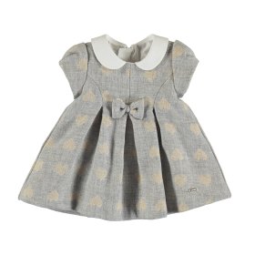 Mayoral Heather Grey Heart Jacquard Dress Style 2813