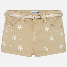 Mayoral Beige Shorts with Pearl Detail Style 3206