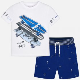 Mayoral T-Shirt and Shorts Set with Skateboard Print Style 3605
