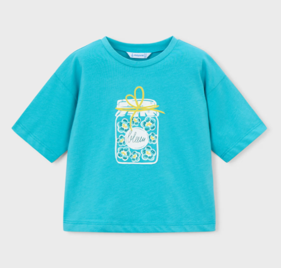 Mayoral Flowers in a Jar Print T-Shirt Style 3016 - Pacific