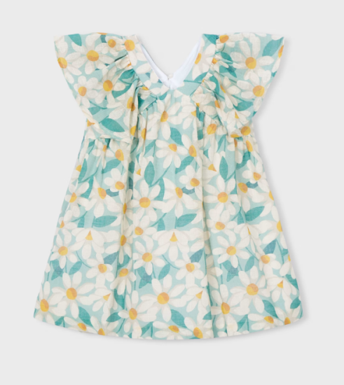 Mayoral Loose Daisy Print Dress Style 3918 - Lake