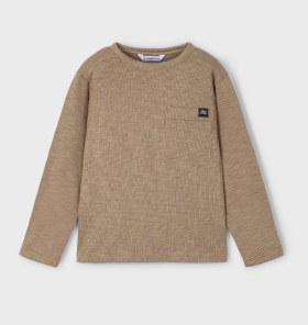Mayoral L/S T-Shirt with Pocket Style 4082 - Caramel