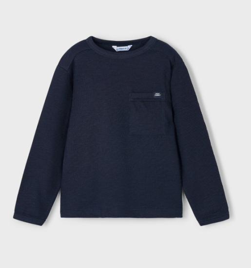Mayoral L/S T-Shirt with Pocket Style 4082 - Navy