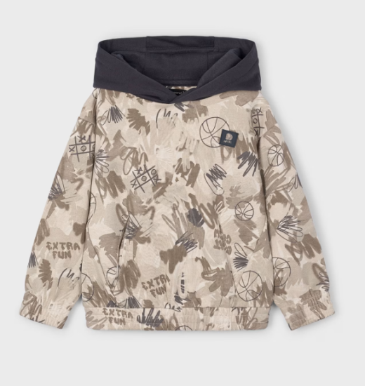 Mayoral Graffiti Style Print Hoodie Style 4403 - Cereal