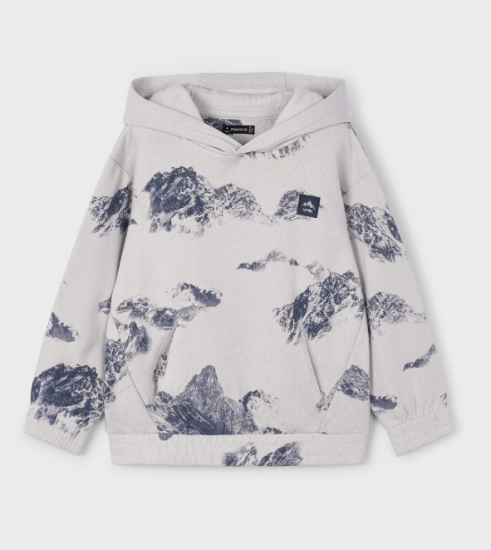 Mayoral Mountain Print Hoodie Style 4403 - Smoke