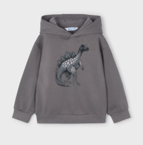 Mayoral L/S Hoodie with Embossed Dinosaur Print Style 4407 -Grey