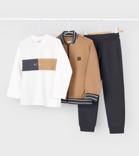 Mayoral Three-Piece Bomber Jacket Tracksuit Style 4810 - Caramel