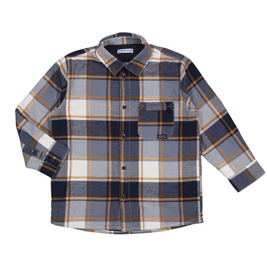 Mayoral Checked Lined Overshirt Style 4107 - Carrot