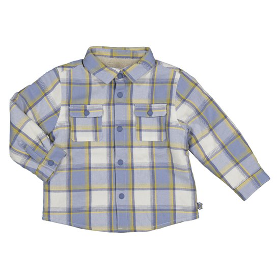 Mayoral L/S Checked Padded Overshirt Style 2187 - Glacier