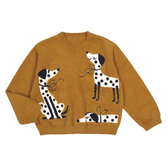 Mayoral Puppy Intarsia Jumper Style 4356 - Caramel