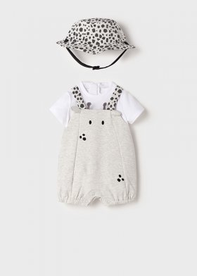 Mayoral Bodysuit with Hat Style 1636 - Light Grey