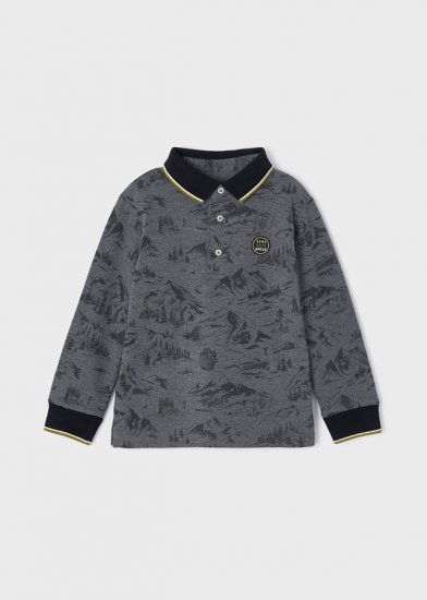 Mayoral Polo Shirt Mountain Print Style 4176 - Fossil