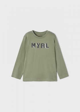 Mayoral L/S T-Shirt with MYRL Front Print Style 173 - Thyme