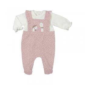 Mayoral Frill Strap Goose Applique Romper Style 2605 - Baby Rose