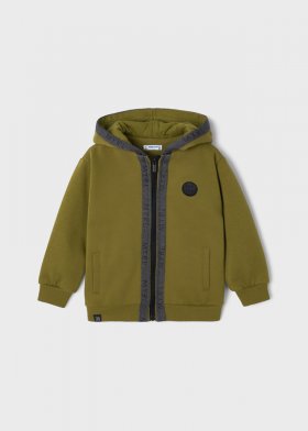 Mayoral Zip Front Hoodie Style 4471 - Old Moss Green