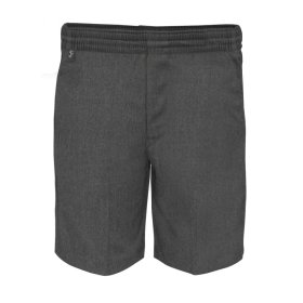 Grey Slim Fit Short Trousers - All Elastic Waist
