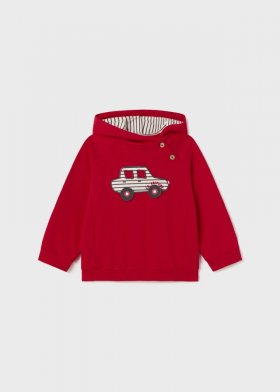 Mayoral Hoodie with Car Detail Style 1415 - Red