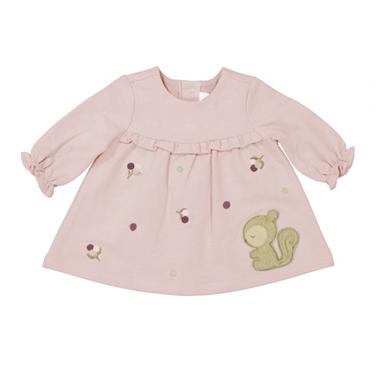 Mayoral L/S Dress with Squirrel Applique Style 2885 - Baby Rose