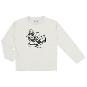 Mayoral L/S T-Shirt with Sneaker Print Style 4040 - Cream