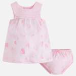 Mayoral Rose Pink Dress/Pants-Printed Chiffon Overlay Style 1832