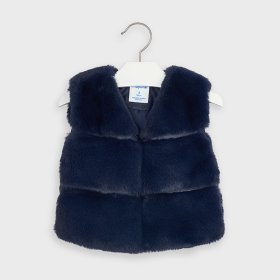 Mayoral Navy Faux Fur Gilet Style 4351