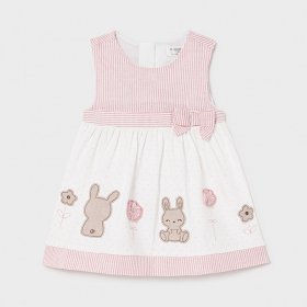 Mayoral Candy Pink Rabbit Detail Dress Style 1804