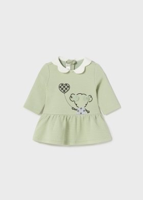 Mayoral Green Tea Dress with Applique Detail Style 2839