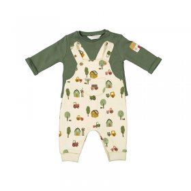 Mayoral Two-Piece Fleecy Dungaree Set Style 2622 - Forest